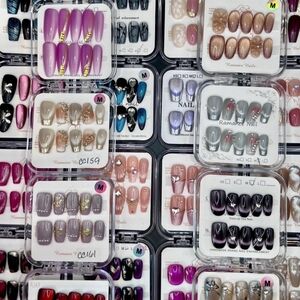 Bundle 3 Sets Handmade Luxery Acrylic Press-on Nail Set